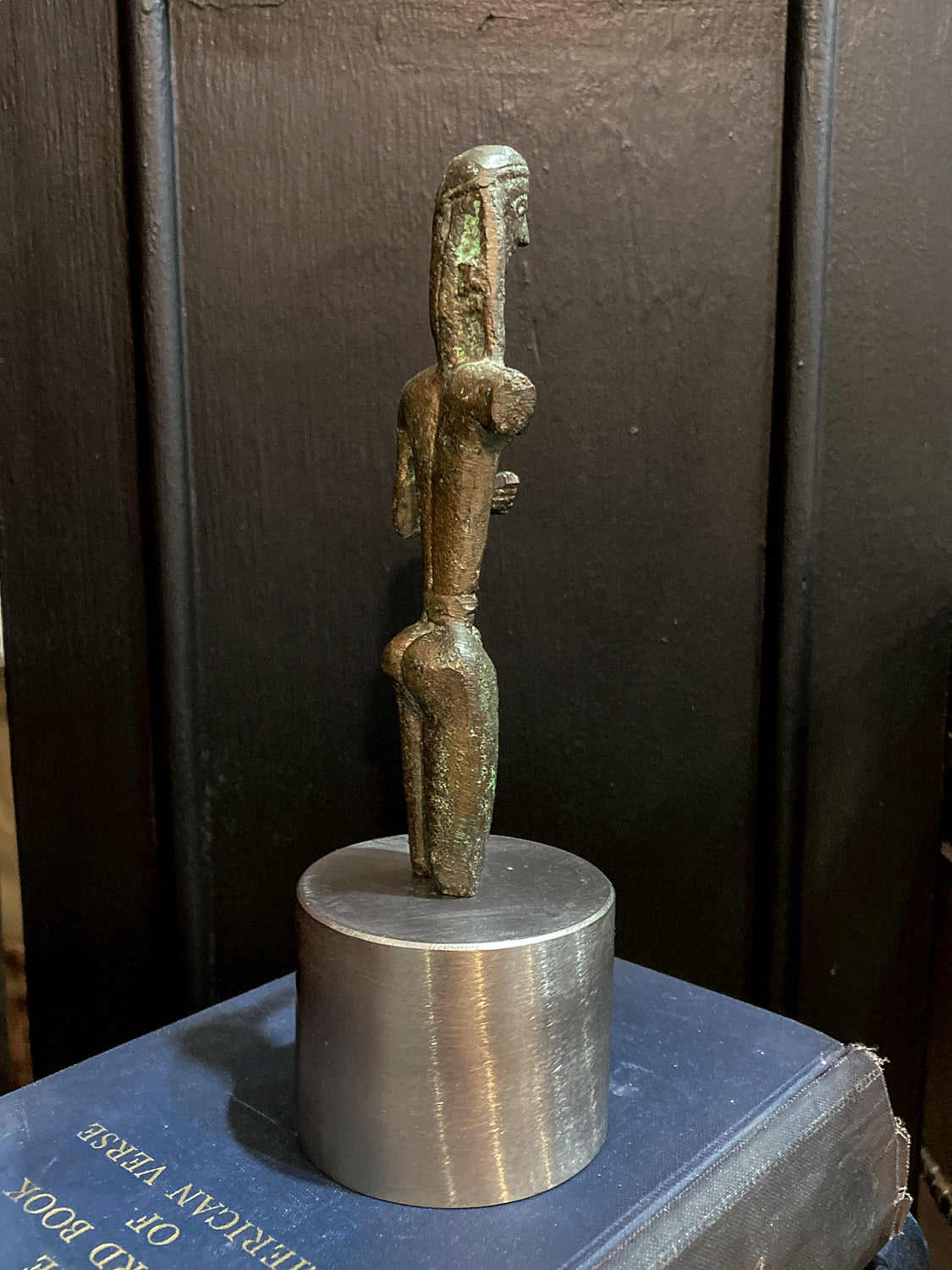 Ancient Greek Mantiklos Apollo Bronze Reproduction Sculpture Art Decor