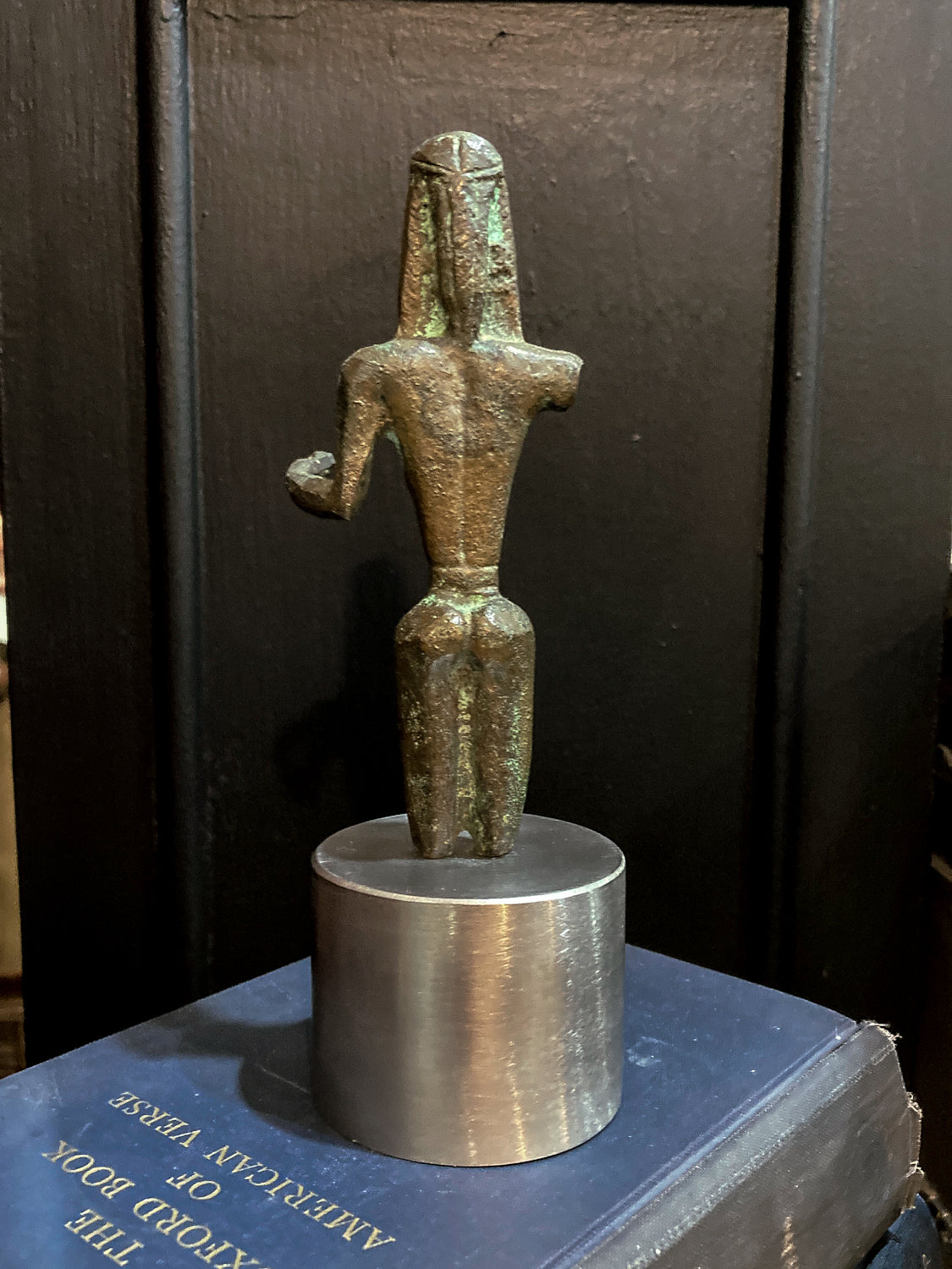 Ancient Greek Mantiklos Apollo Bronze Reproduction Sculpture Art Decor