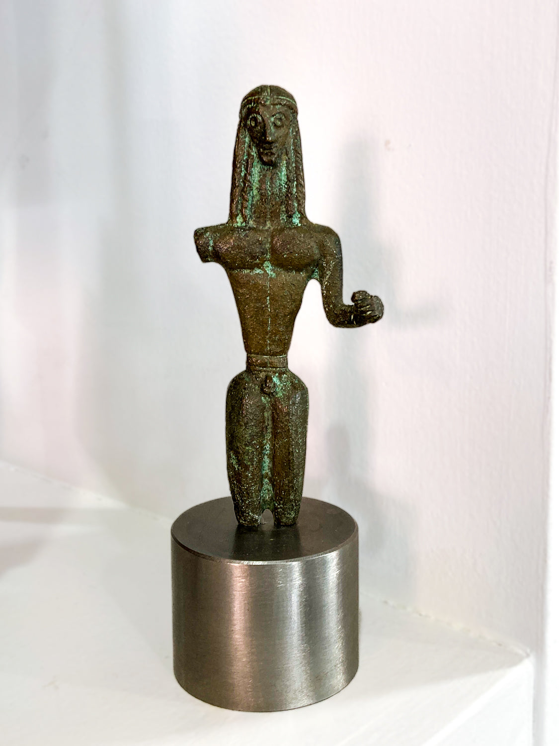 Ancient Greek Mantiklos Apollo Bronze Reproduction Sculpture Art Decor