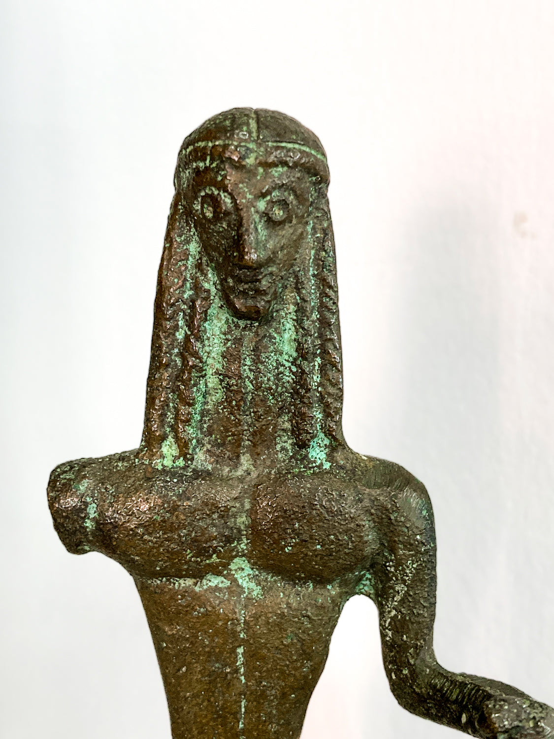 Ancient Greek Mantiklos Apollo Bronze Reproduction Sculpture Art Decor