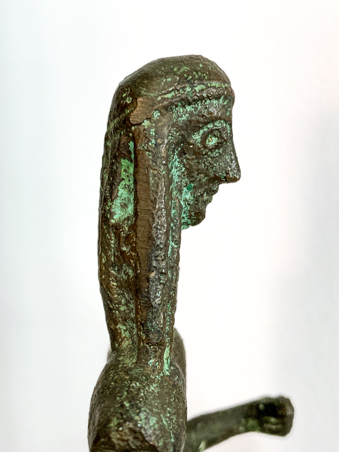 Ancient Greek Mantiklos Apollo Bronze Reproduction Sculpture Art Decor