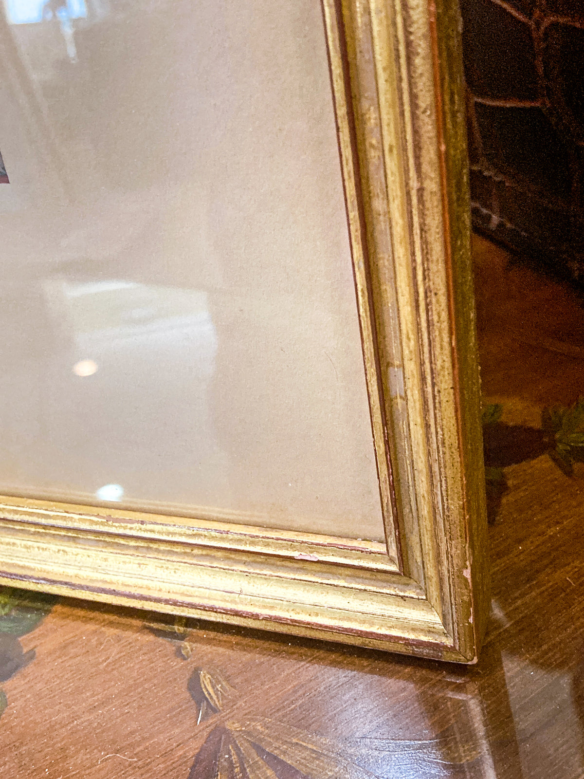 Antique 1845 Detailed 17th Century Interior Louis Haghe Framed Tinted Lithograph