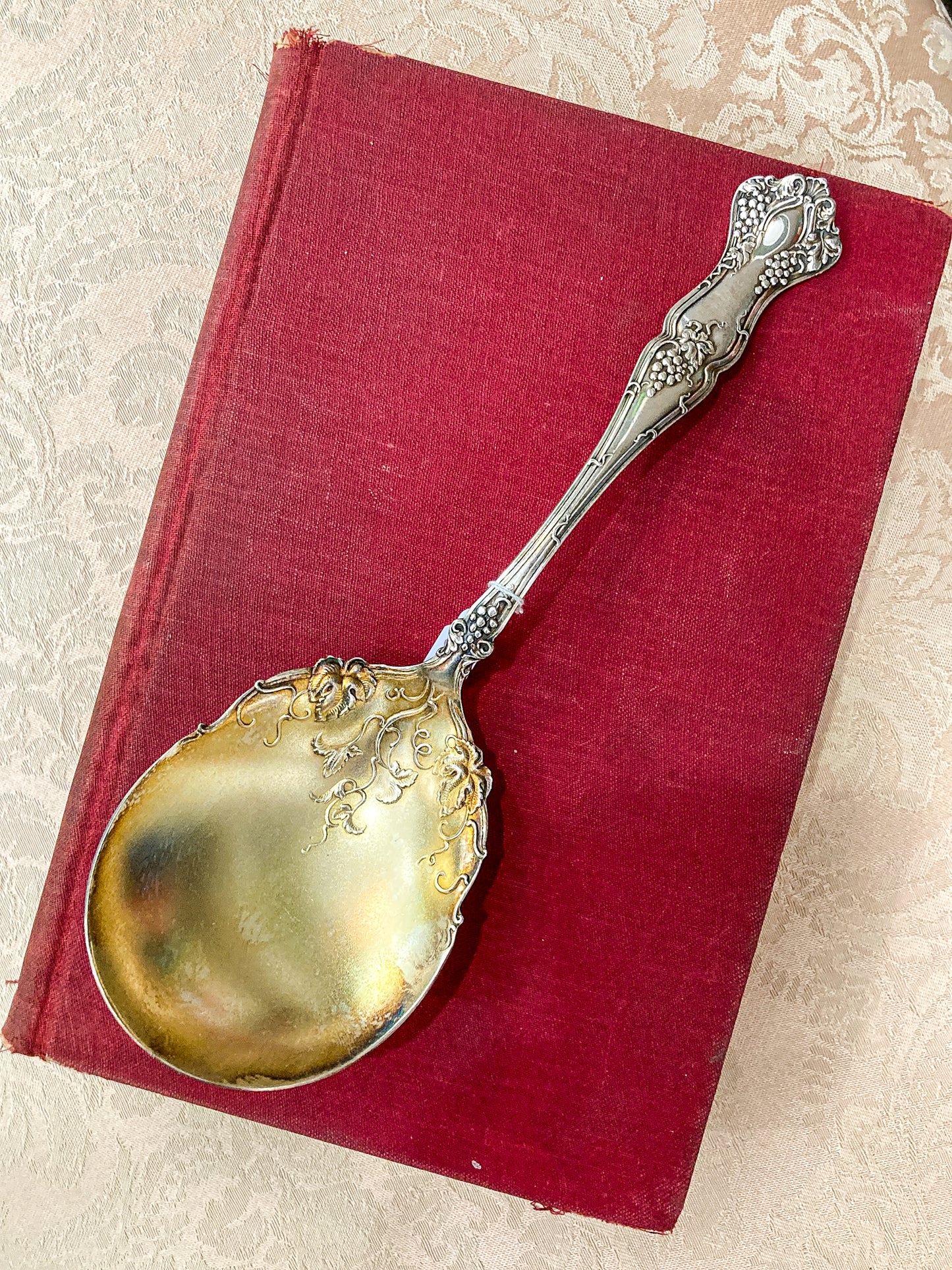 Antique 1847 Rogers Brothers Triple Silver-Plated Gold Washed Berry Spoon