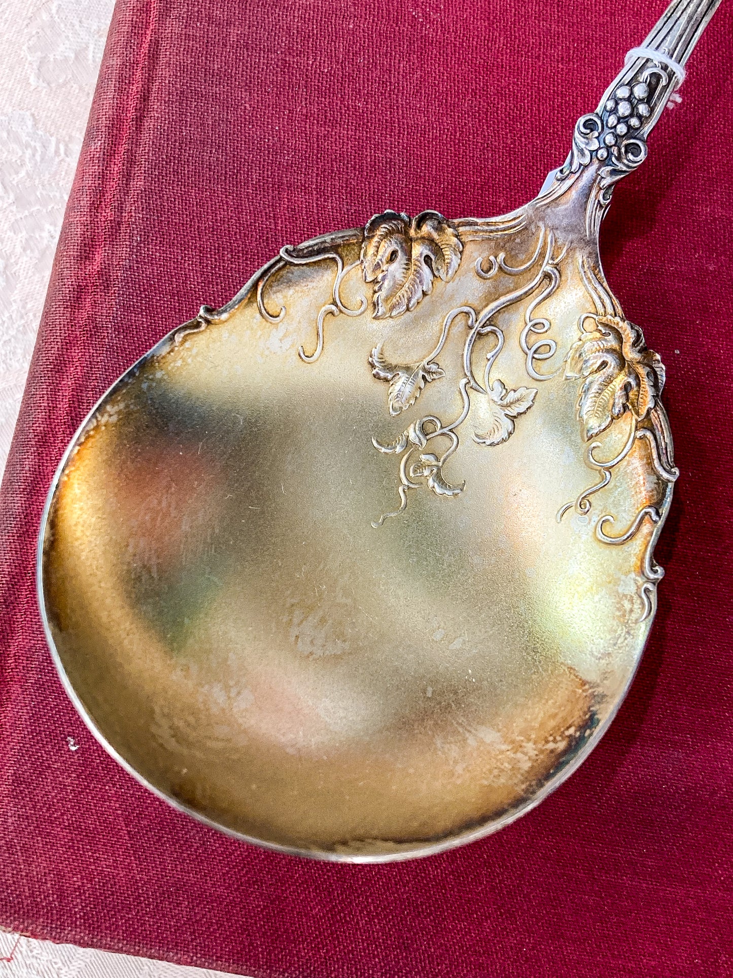 Antique 1847 Rogers Brothers Triple Silver-Plated Gold Washed Berry Spoon
