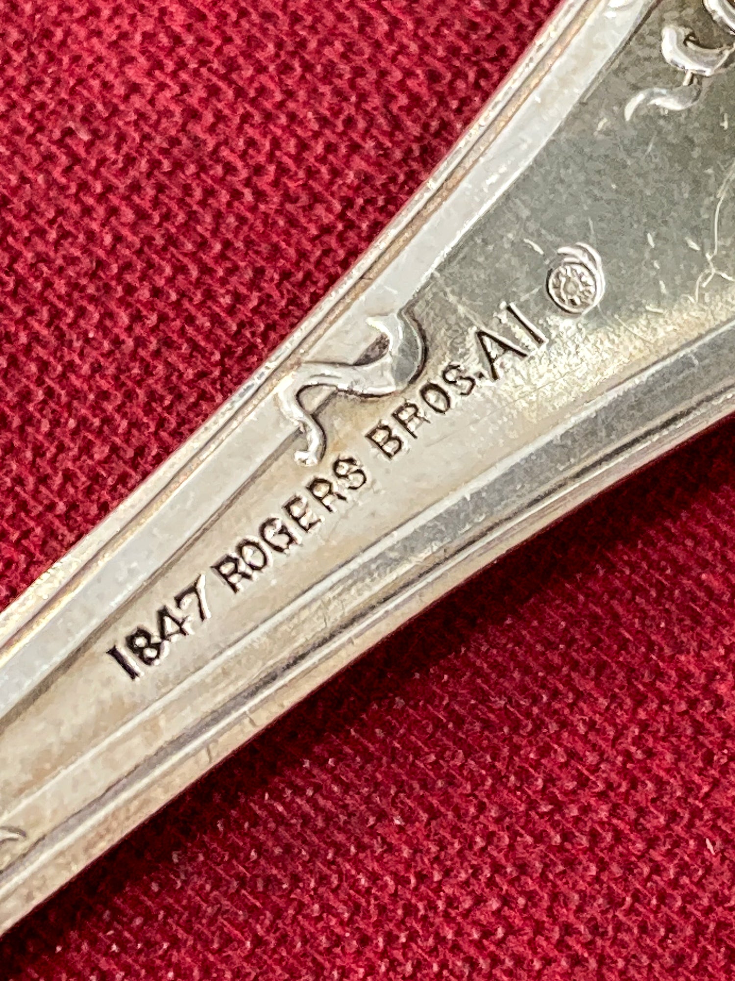 Antique 1847 Rogers Brothers Triple Silver-Plated Gold Washed Berry Spoon