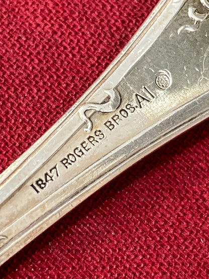 Antique 1847 Rogers Brothers Triple Silver-Plated Gold Washed Berry Spoon