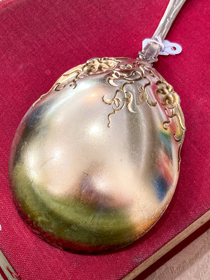 Antique 1847 Rogers Brothers Triple Silver-Plated Gold Washed Berry Spoon