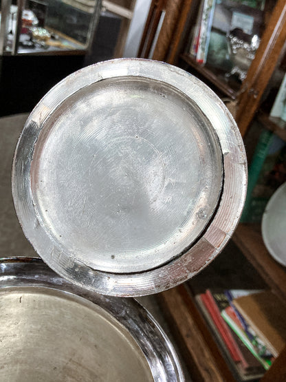 Antique 1870 Adams Hallock & Co Silver Plated Leaf Barrel Silver Plated Water Pitcher