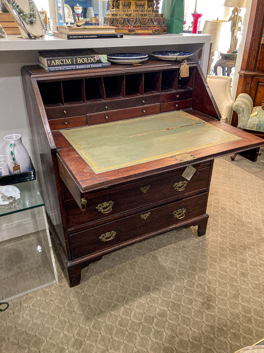 Antique 18th Century English Mahogany Slant Front Dresser Writing Desk