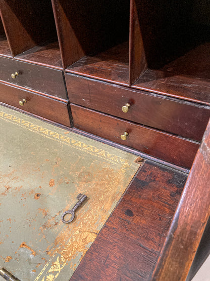 Antique 18th Century English Mahogany Slant Front Dresser Writing Desk