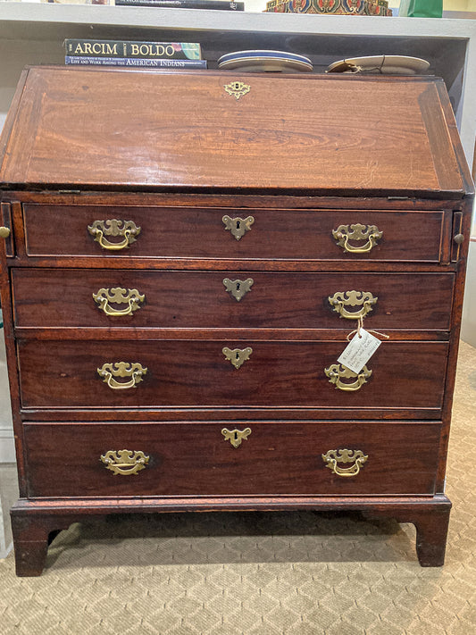 Antique 18th Century English Mahogany Slant Front Dresser Writing Desk