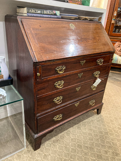 Antique 18th Century English Mahogany Slant Front Dresser Writing Desk