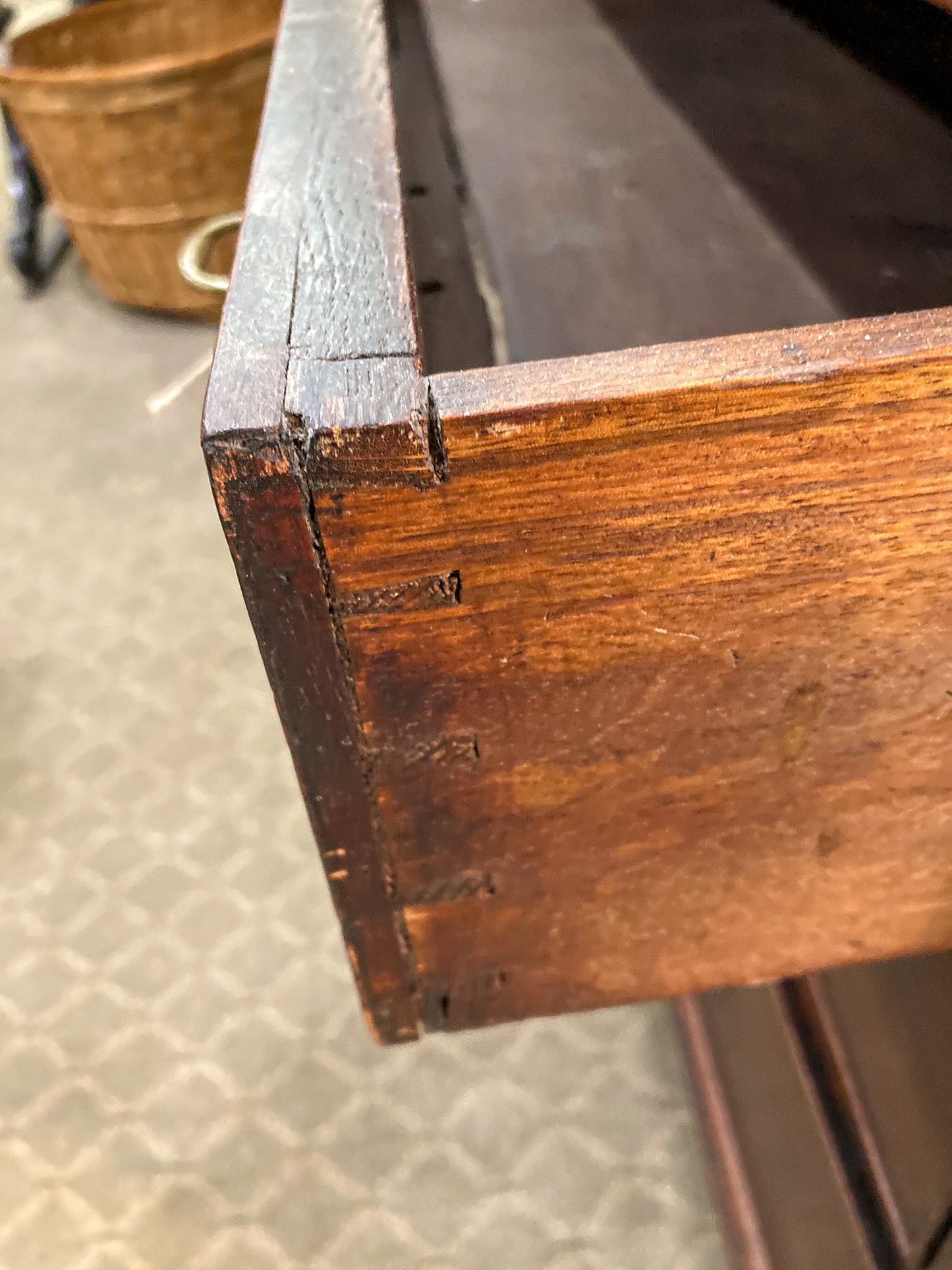 Antique 18th Century English Mahogany Slant Front Dresser Writing Desk