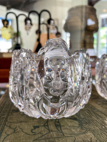 Antique 1900s American Brilliant Clear Cut Glass Sugar Creamer Set