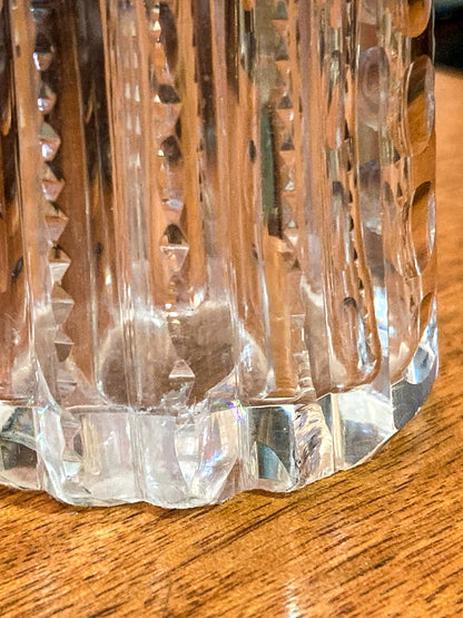 Antique Baccarat Hand Cut Crystal Sterling Silver Lid 1900 Perfume Scent Bottle