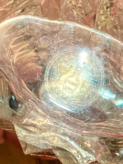 Antique Baccarat Hand Cut Crystal Sterling Silver Lid 1900 Perfume Scent Bottle