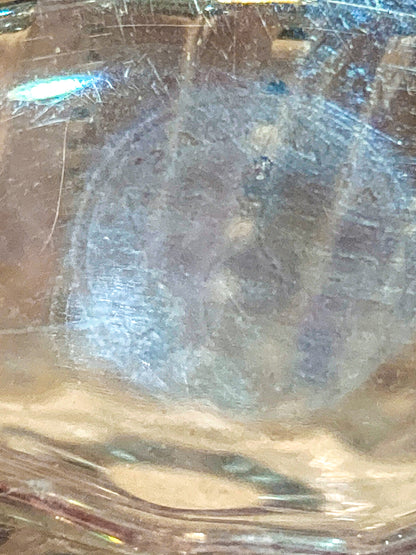 Antique Baccarat Hand Cut Crystal Sterling Silver Lid 1900 Perfume Scent Bottle