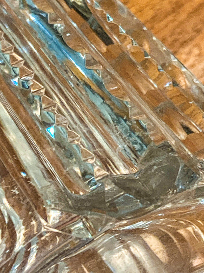 Antique Baccarat Hand Cut Crystal Sterling Silver Lid 1900 Perfume Scent Bottle