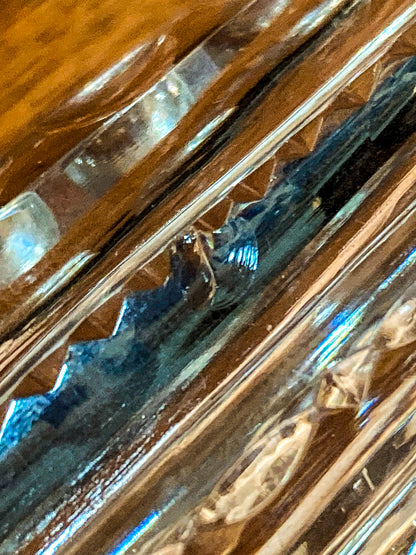 Antique Baccarat Hand Cut Crystal Sterling Silver Lid 1900 Perfume Scent Bottle