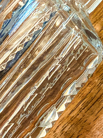 Antique Baccarat Hand Cut Crystal Sterling Silver Lid 1900 Perfume Scent Bottle