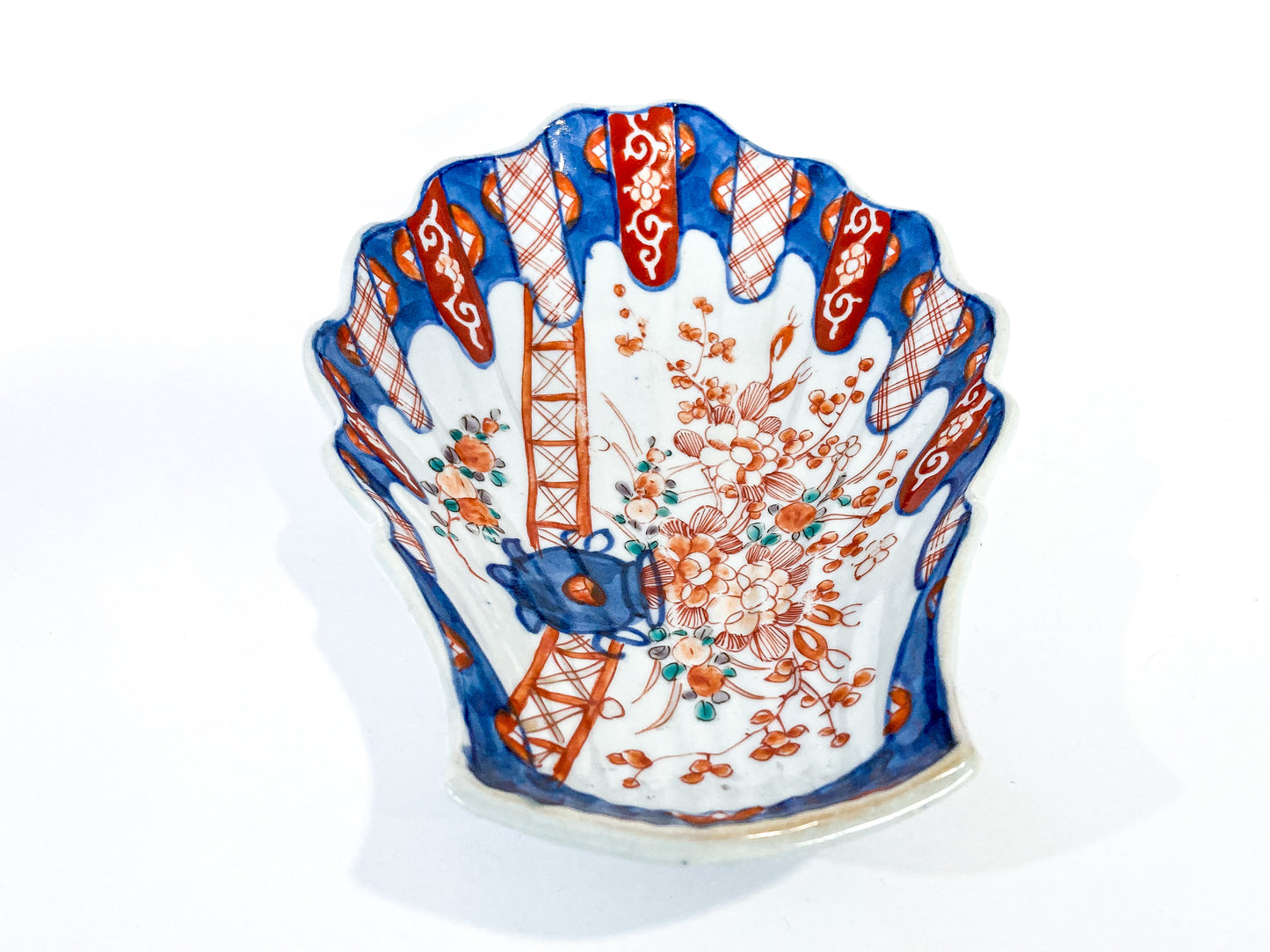 Antique Imari Floral Motif Shell Shaped Japanese Porcelain Dish Tray Side 4