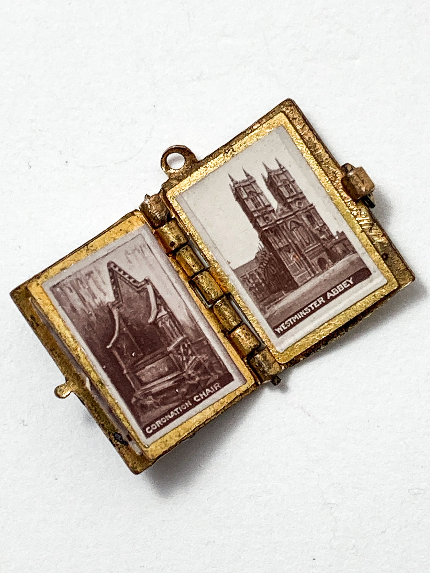 Antique 1902 King Edward VII Coronation Miniature Commemorative Photograph Book Charm Pendant