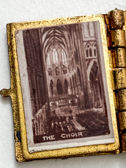 Antique 1902 King Edward VII Coronation Miniature Commemorative Photograph Book Charm Pendant