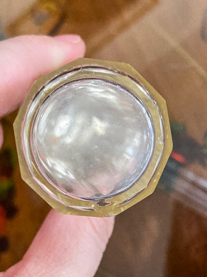 Antique 1904 Victorian Thomas Ingleton Sterling Silver Clear Glass Cylinder Vanity Jar