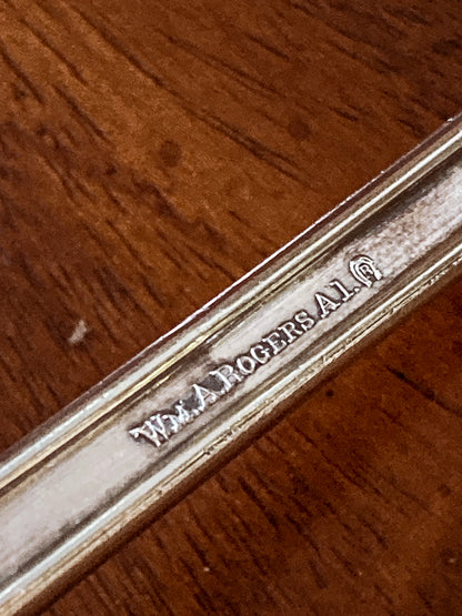 Antique Silver Plate Gloria Lily Pattern Art Nouveau WM A Rogers Punch Ladle