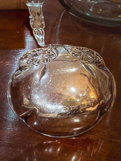 Antique Silver Plate Gloria Lily Pattern Art Nouveau WM A Rogers Punch Ladle