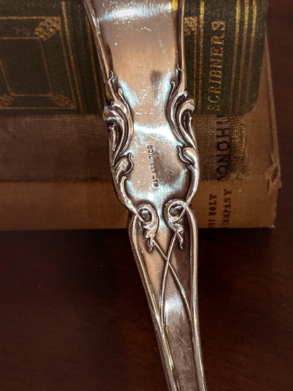 Antique Silver Plate Gloria Lily Pattern Art Nouveau WM A Rogers Punch Ladle