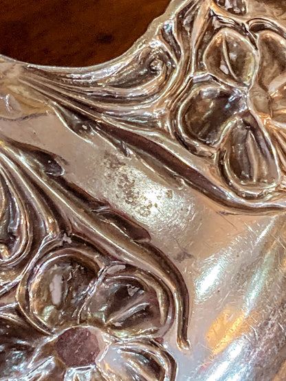 Antique Silver Plate Gloria Lily Pattern Art Nouveau WM A Rogers Punch Ladle