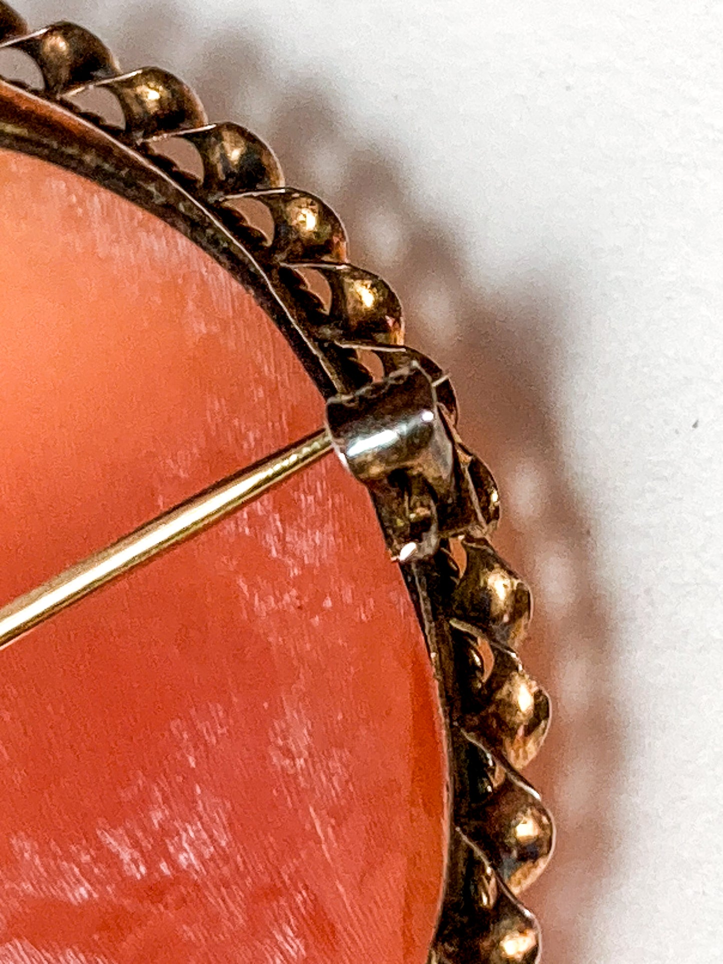 Antique 1920s 10K Yellow Gold Oval Cameo Brooch Pin Convertible Pendant