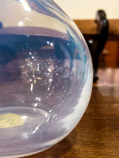 Antique 1920s Steuben Opalescent Aqua Stopper Glass Scent Bottle