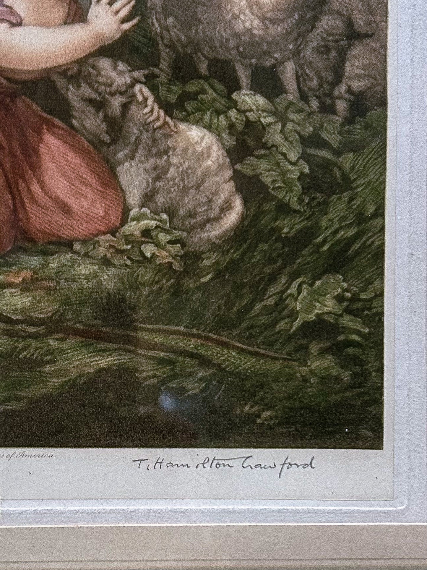 Antique Thomas Hamilton Crawford (1860-1948) Framed Aquatint Print