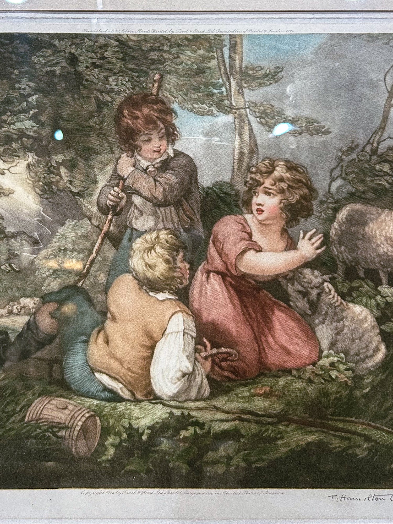 Antique Thomas Hamilton Crawford (1860-1948) Framed Aquatint Print