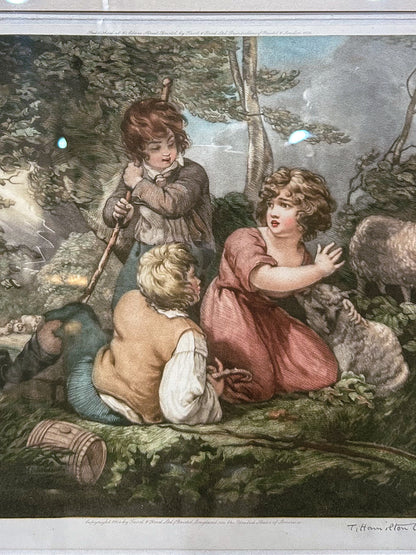 Antique Thomas Hamilton Crawford (1860-1948) Framed Aquatint Print