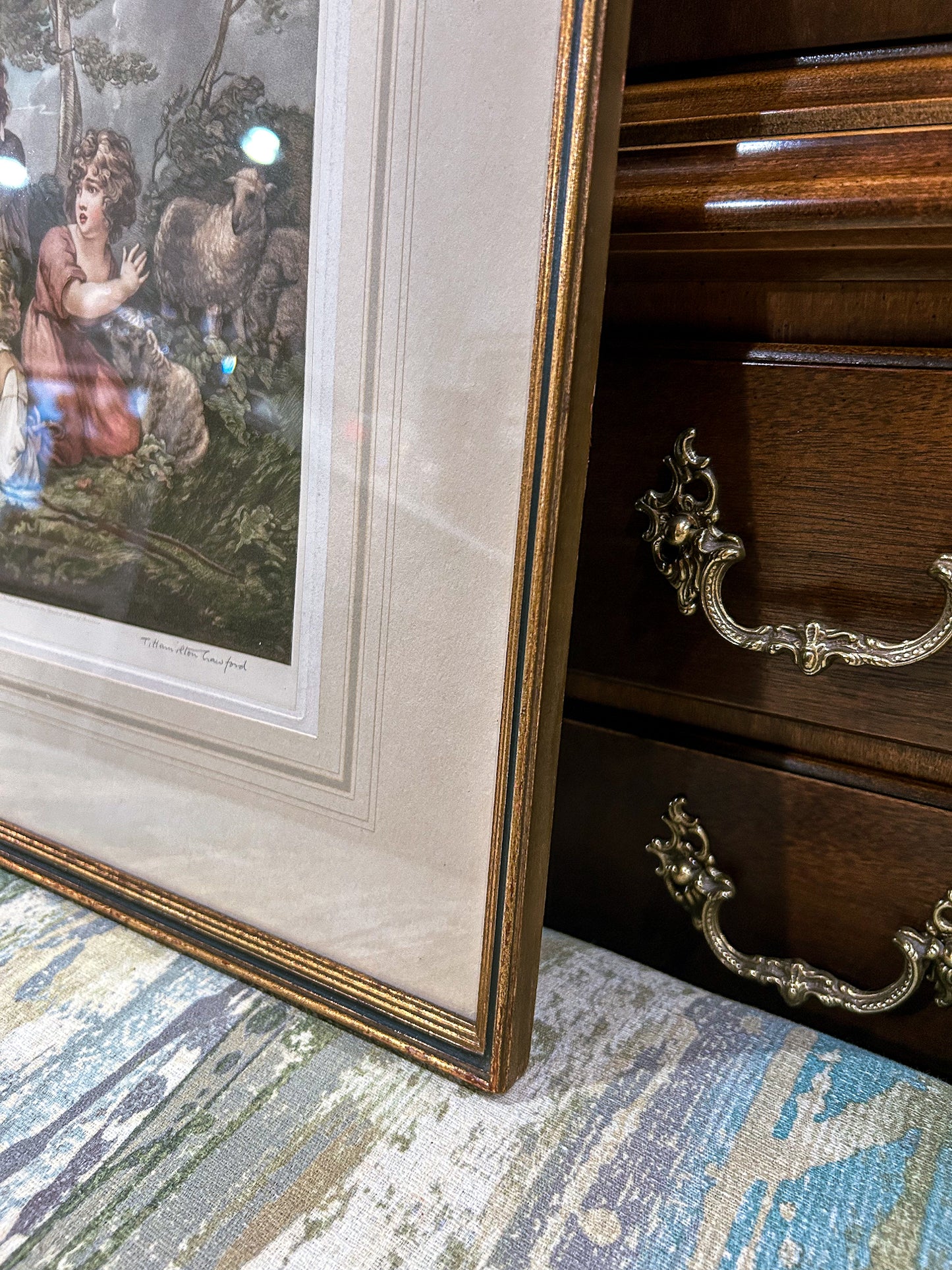 Antique Thomas Hamilton Crawford (1860-1948) Framed Aquatint Print