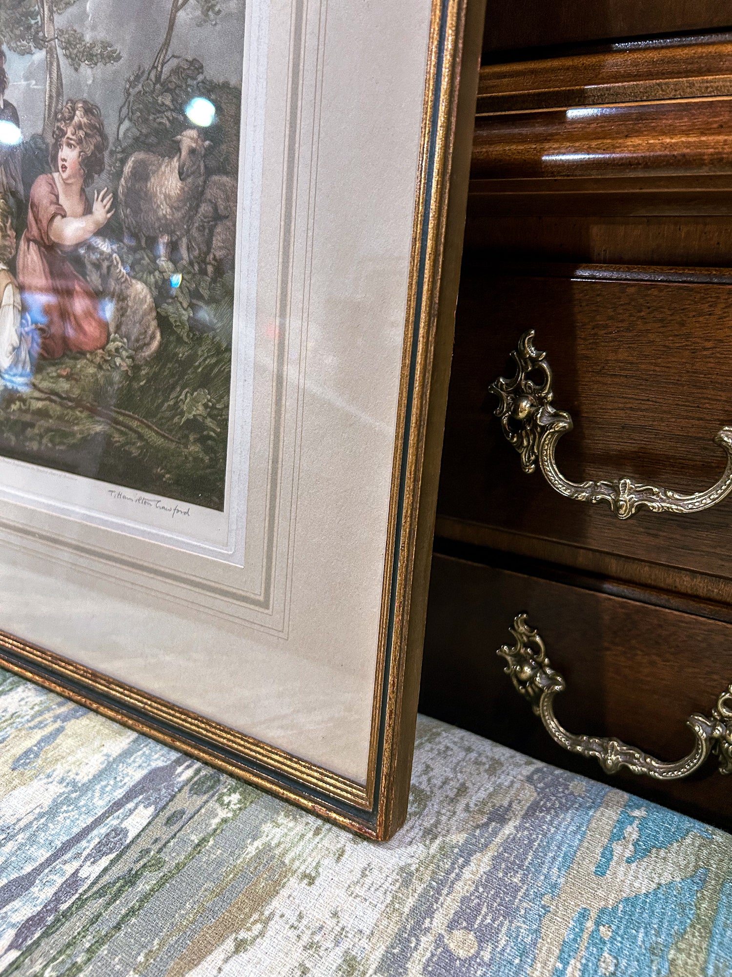 Antique Thomas Hamilton Crawford (1860-1948) Framed Aquatint Print