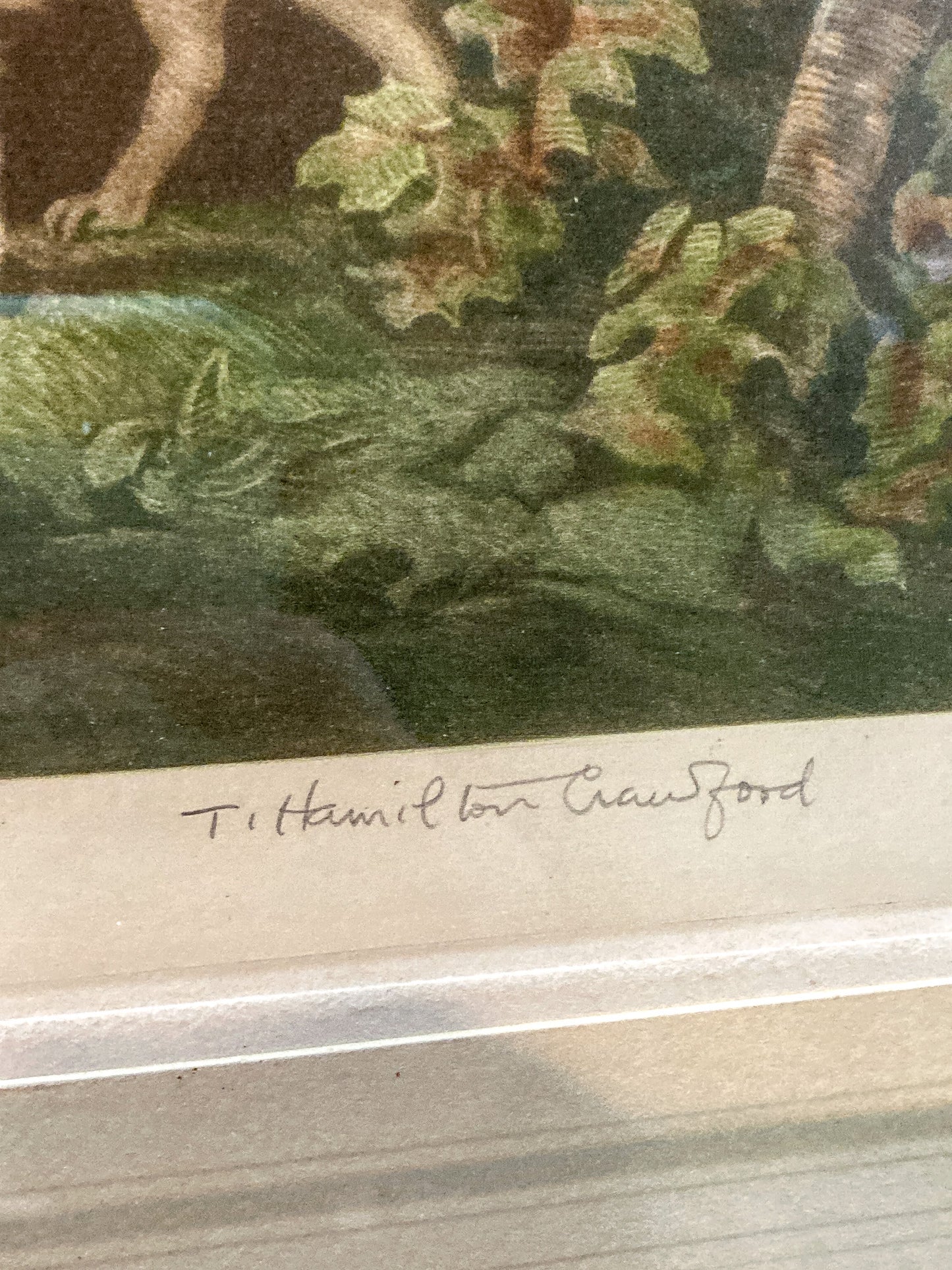 Antique Thomas Hamilton Crawford (1860-1948) Framed Aquatint Print
