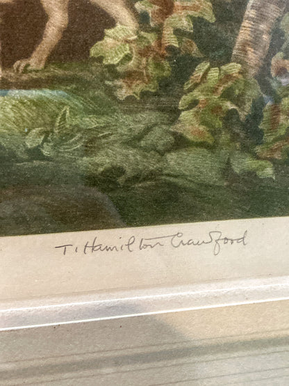 Antique Thomas Hamilton Crawford (1860-1948) Framed Aquatint Print
