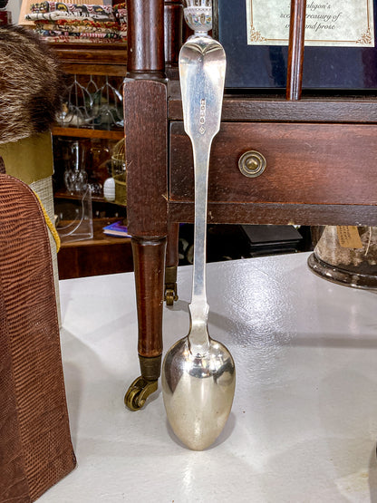 Antique 1826 Thomas Wallis English Sterling Silver Stuffing Spoon