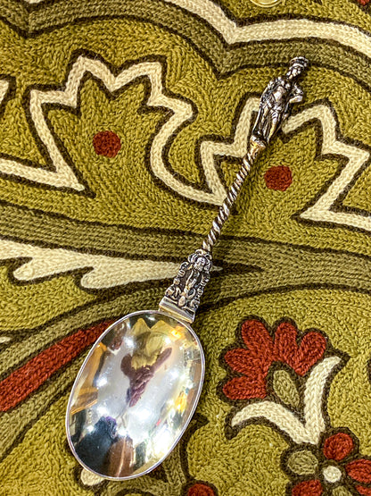 Antique Circa 1877 English Sterling Silver Figural Sculptural Apostle Spoon