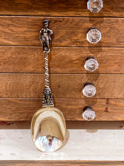 Antique Circa 1877 English Sterling Silver Figural Sculptural Apostle Spoon