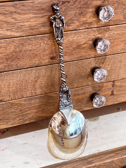 Antique Circa 1877 English Sterling Silver Figural Sculptural Apostle Spoon