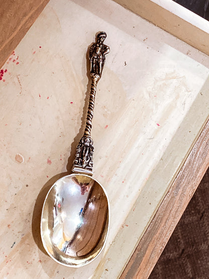 Antique Circa 1877 English Sterling Silver Figural Sculptural Apostle Spoon