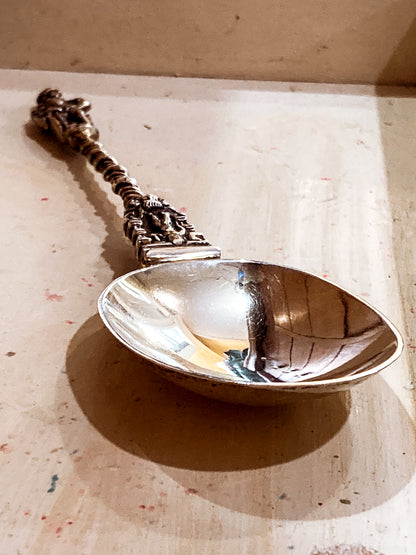 Antique Circa 1877 English Sterling Silver Figural Sculptural Apostle Spoon