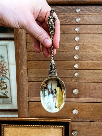 Antique Circa 1877 English Sterling Silver Figural Sculptural Apostle Spoon