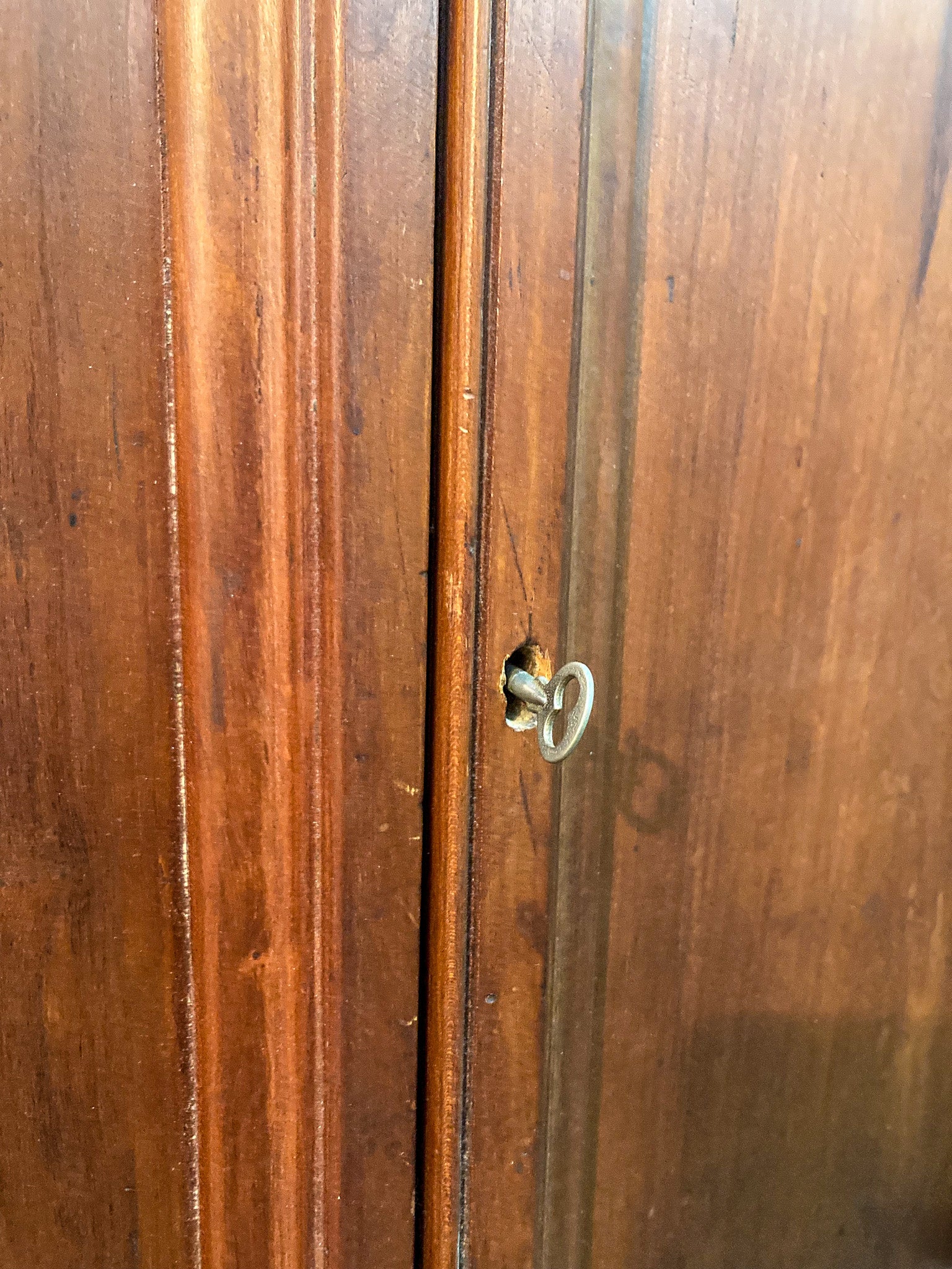 Antique 19th Century American Carved Wood Glass Door Hutch Bookcase Cabinet