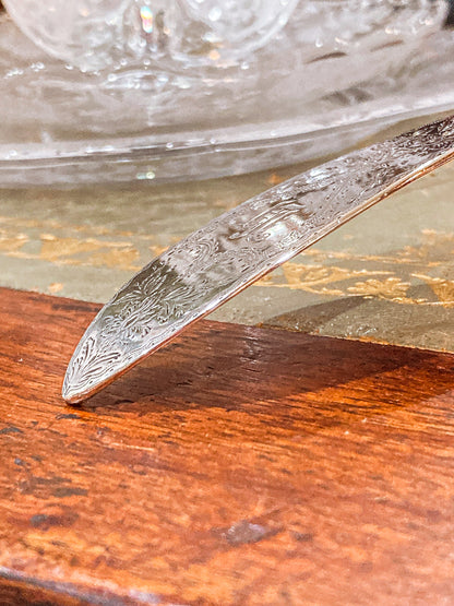 Antique Mid-19th Century Bailey & Co. Coin Silver Engraved Shell Ladle Spoon